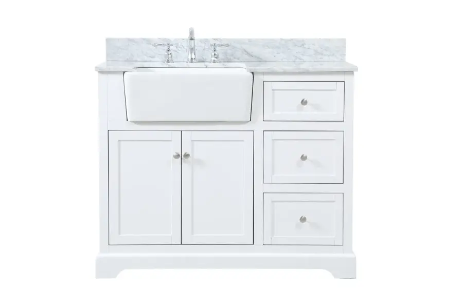 Franklin 42" Single Bathroom Vanity in White