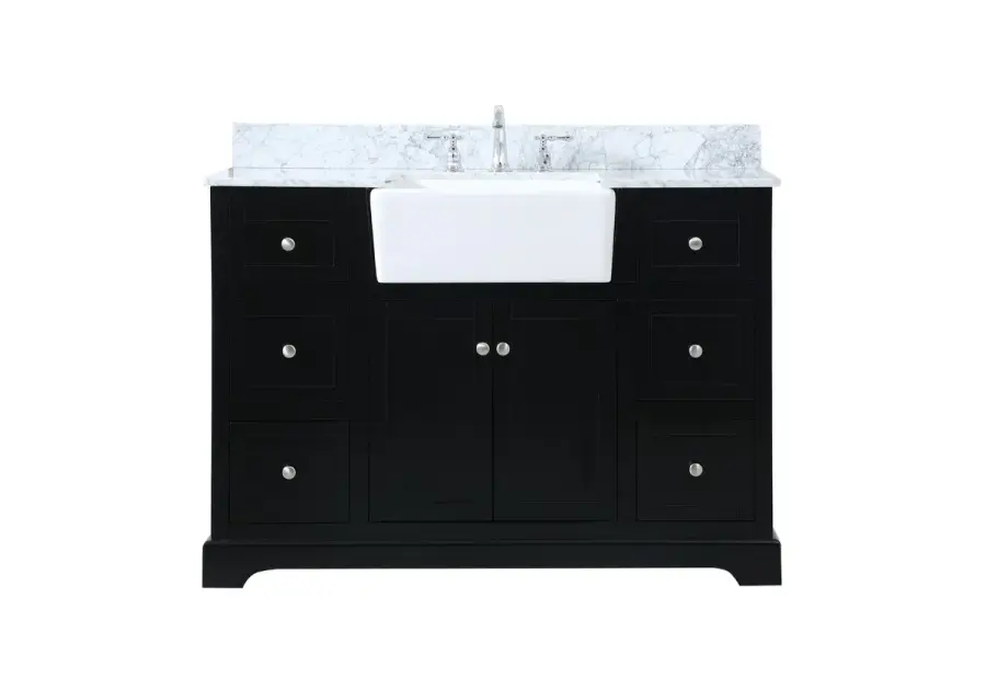 Franklin 48" Single Bathroom Vanity in Black