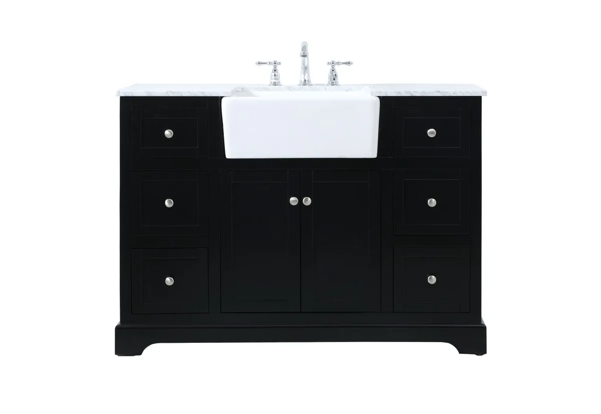 Franklin 48" Single Bathroom Vanity in Black