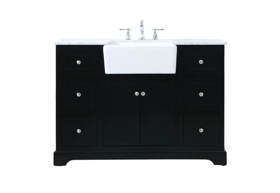 Franklin 48" Single Bathroom Vanity in Black