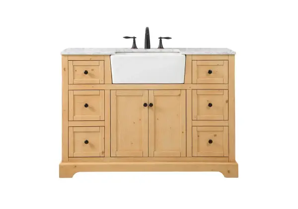 Franklin 48" Single Bathroom Vanity in Natural Wood