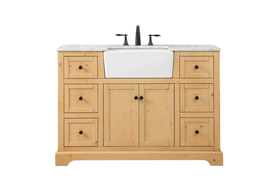 Franklin 48" Single Bathroom Vanity in Natural Wood