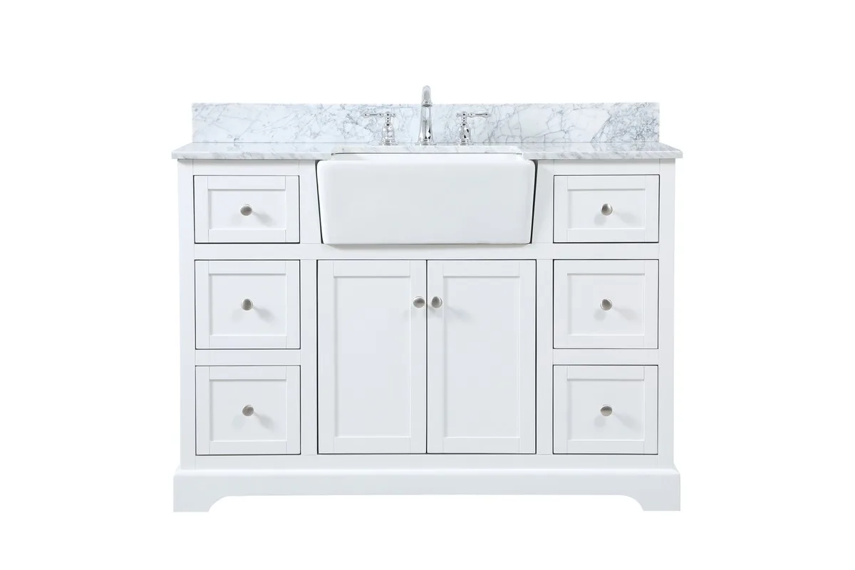 Franklin Single Bathroom Vanity in white