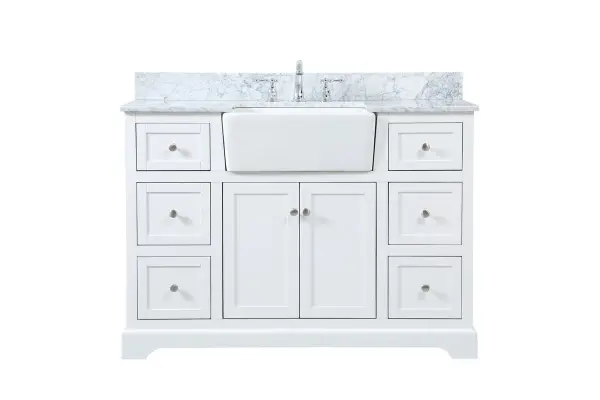 Franklin 48" Single Bathroom Vanity in White