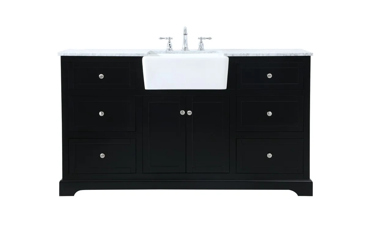 Franklin Single Bathroom Vanity in black