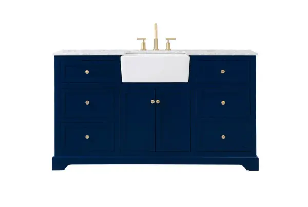 Franklin 60" Single Bathroom Vanity in Blue