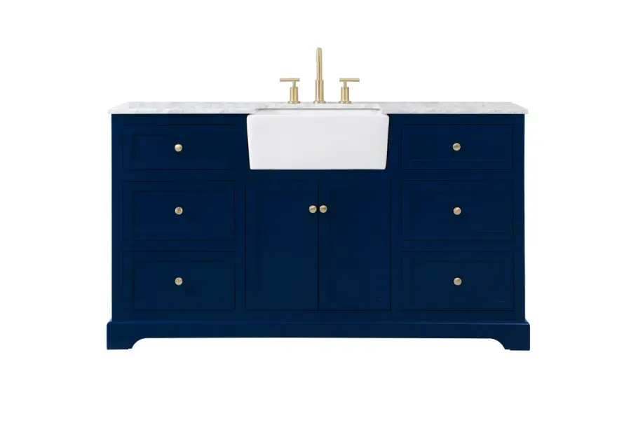Franklin 60" Single Bathroom Vanity in Blue
