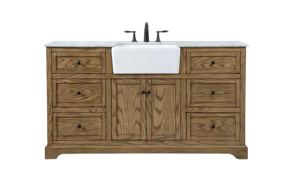 Franklin 60" Single Bathroom Vanity in Driftwood