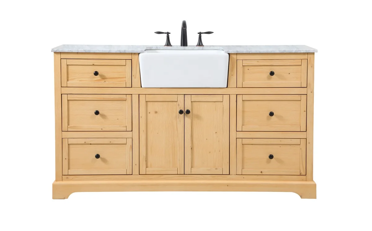 Franklin Single Bathroom Vanity in natural wood