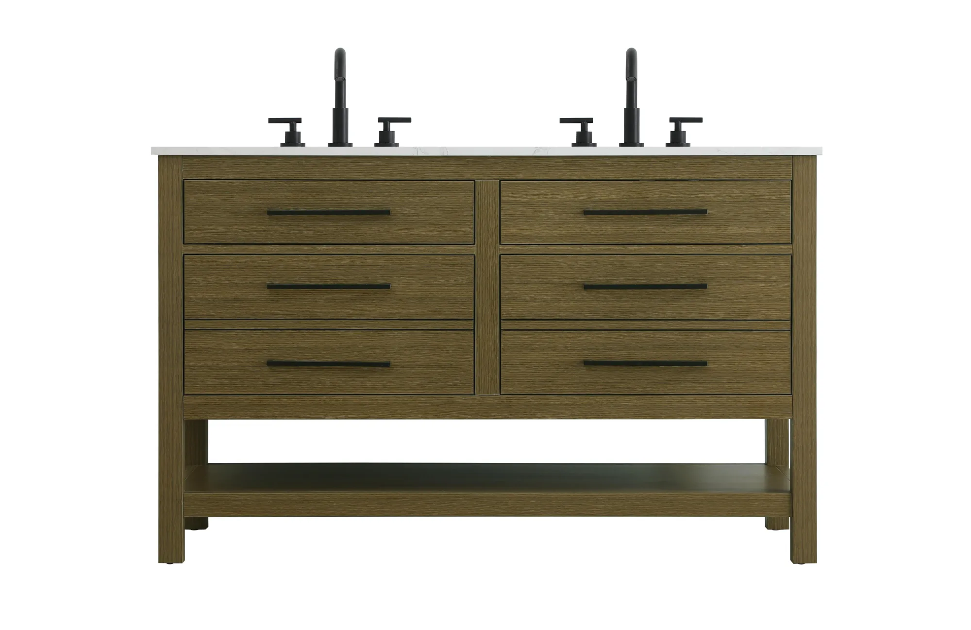 Karson 54-Inch Bathroom Vanity in Chestnut Brown