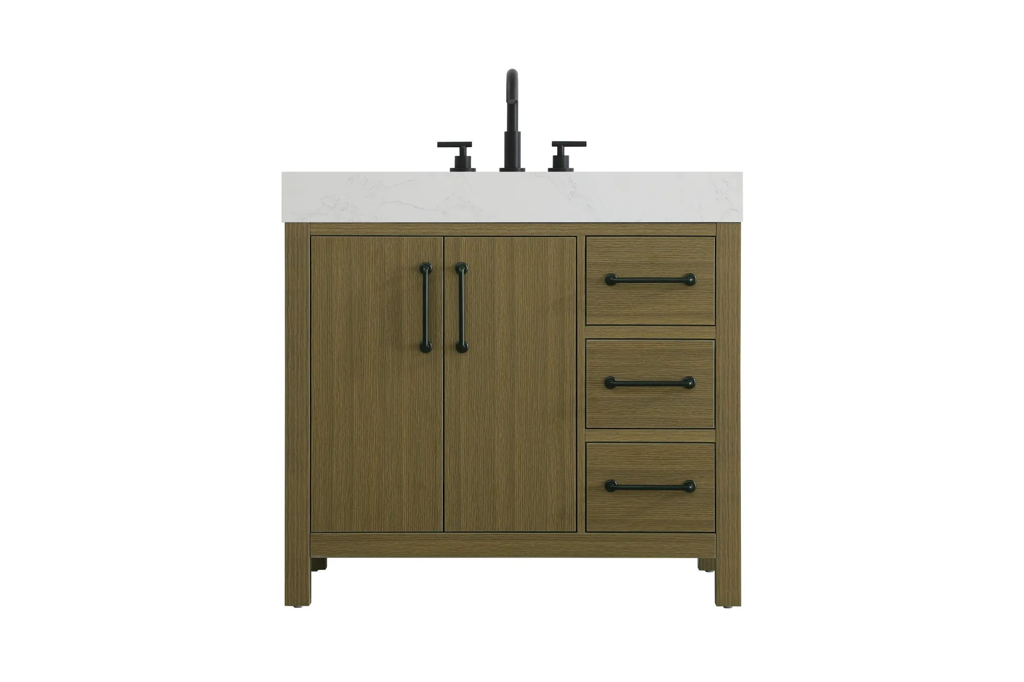 Nathan 36" Bathroom Vanity in Chestnut Brown