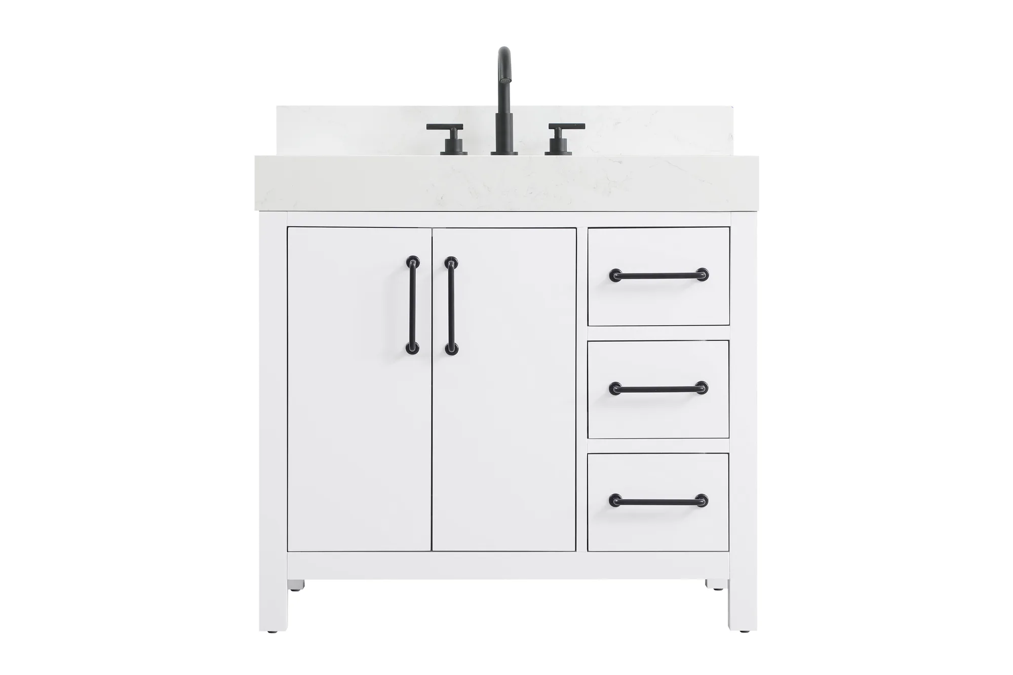 Nathan 36" Bathroom Vanity in White