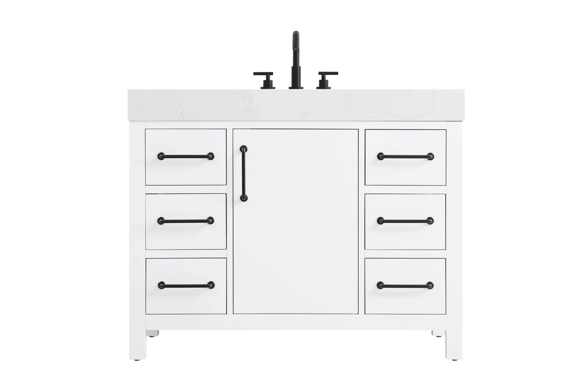 Nathan 42" Bathroom Vanity in White