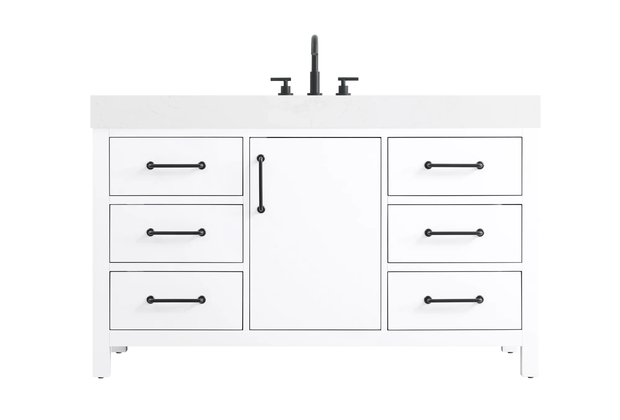 Nathan 54" Bathroom Vanity in White