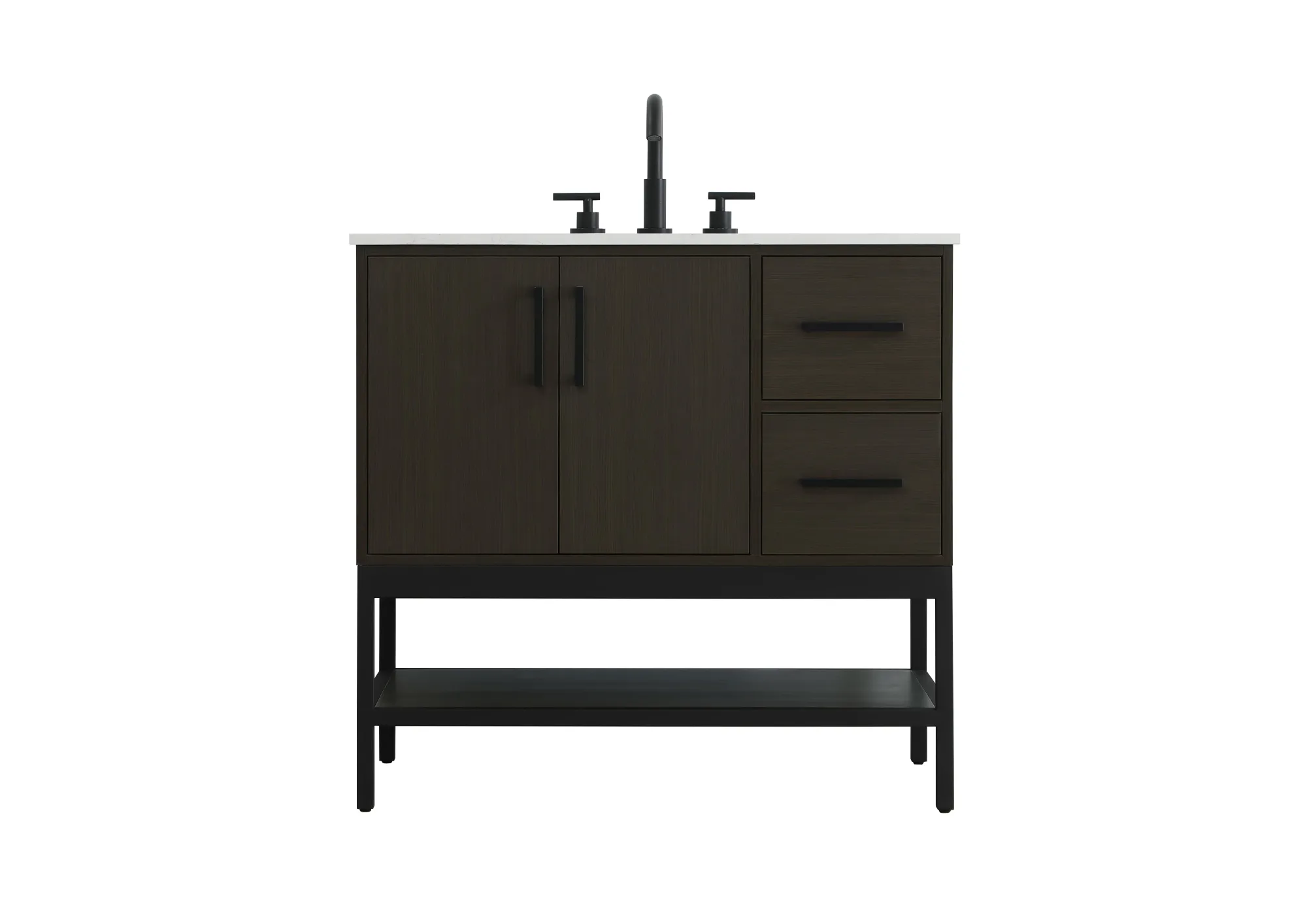 Lennox Bathroom Vanity in Mocha Brown