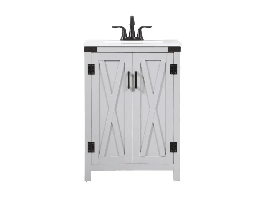 Grant 24" Single Bathroom Vanity in Grey