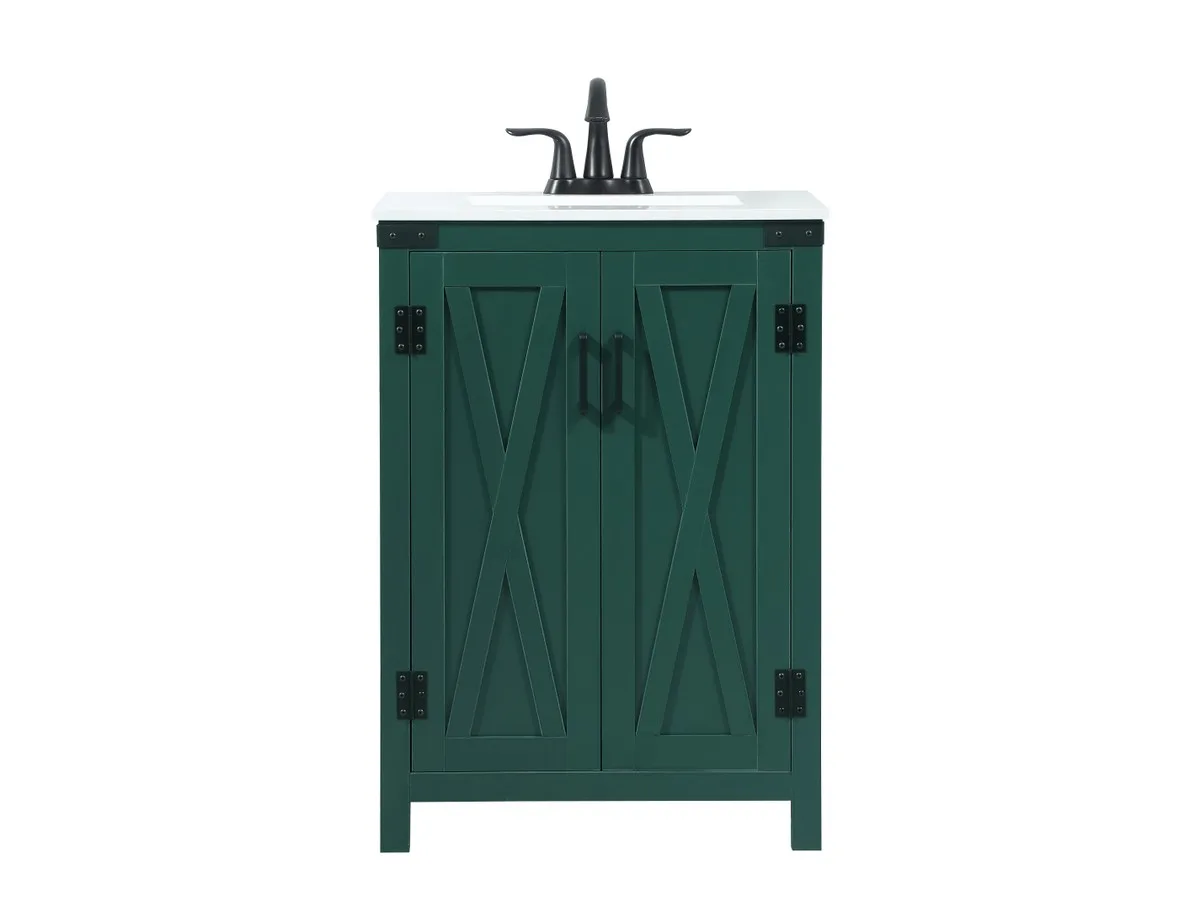Grant 24" Single Bathroom Vanity in Green