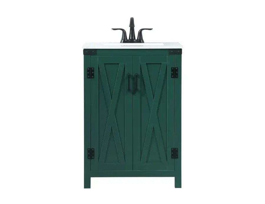 Grant 24" Single Bathroom Vanity in Green
