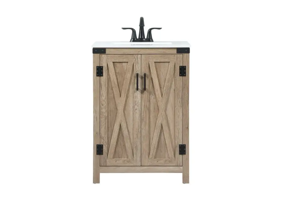 Grant 24" Single Bathroom Vanity in Natural Oak