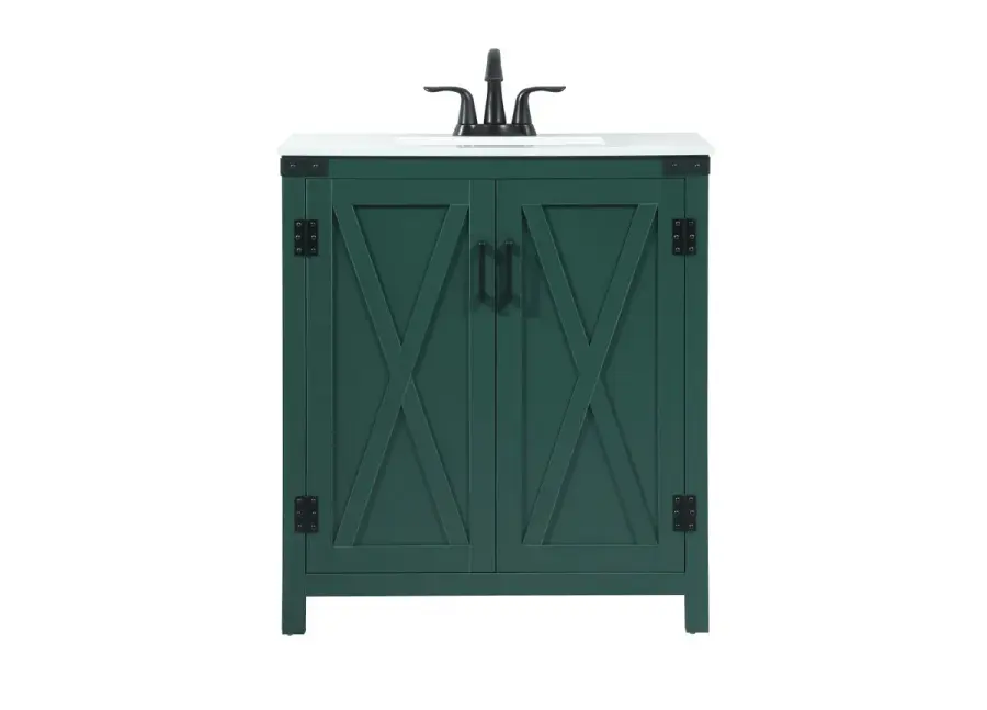 Grant 30" Single Bathroom Vanity in Green