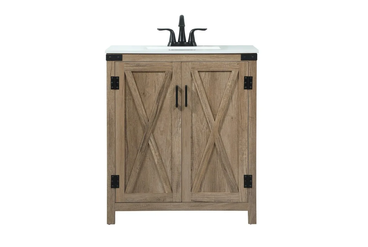 Grant 30" Single Bathroom Vanity in Natural Oak
