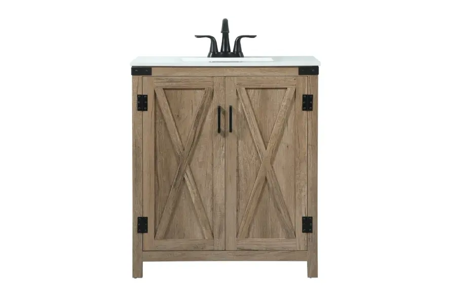 Grant 30" Single Bathroom Vanity in Natural Oak