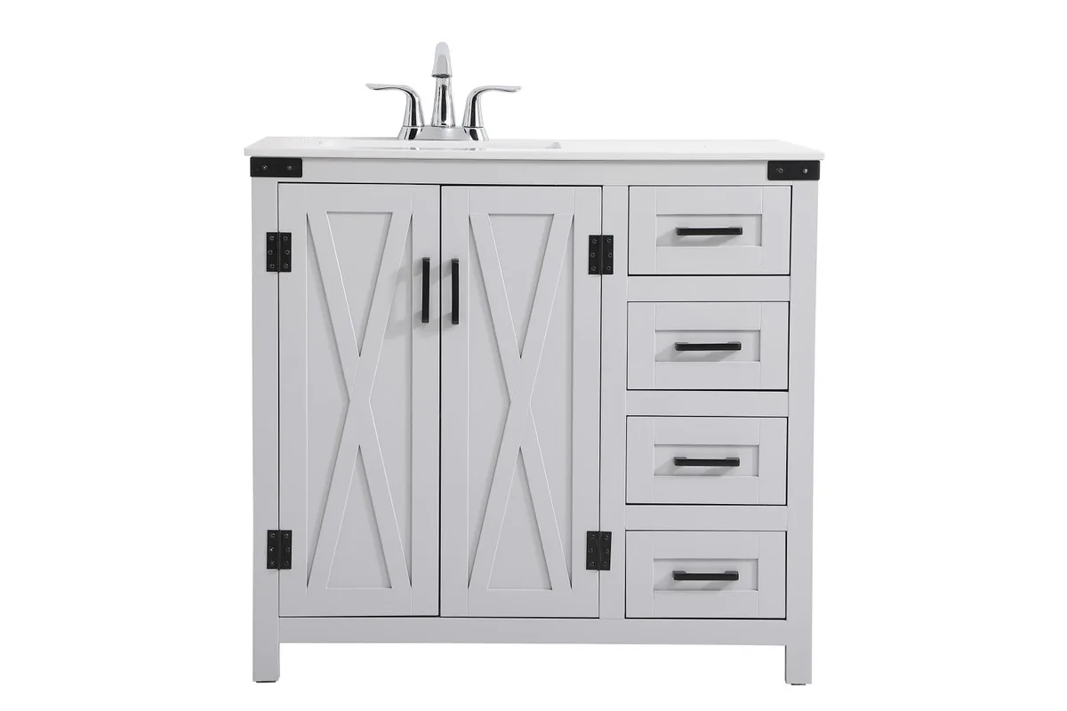 Grant 36" Bathroom Vanity in Grey