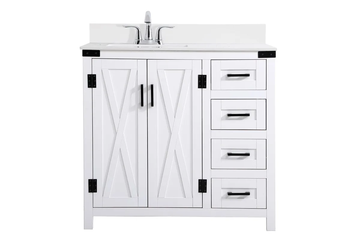 Grant Bathroom Vanity Set in White