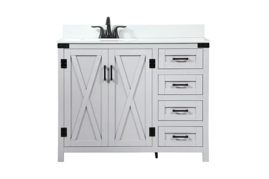 Grant 42" Single Bathroom Vanity in Grey