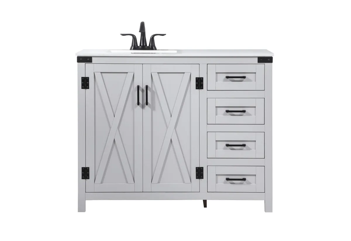 Grant Single Bathroom Vanity in grey