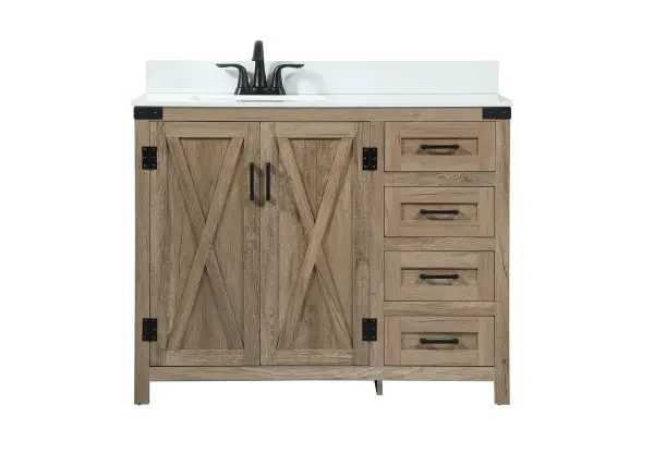 Grant 42" Single Bathroom Vanity in Natural Oak