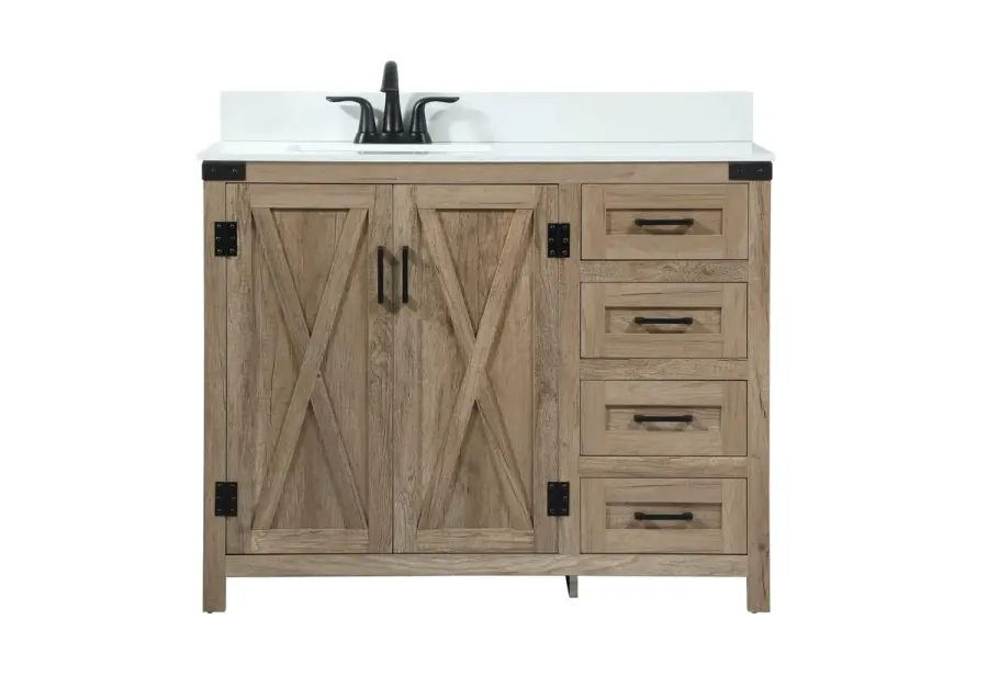 Grant 42" Single Bathroom Vanity in Natural Oak