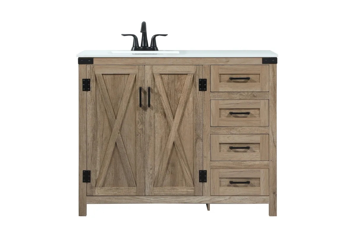 Grant Single Bathroom Vanity in natural oak