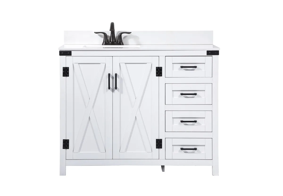 Grant Single Bathroom Vanity in white