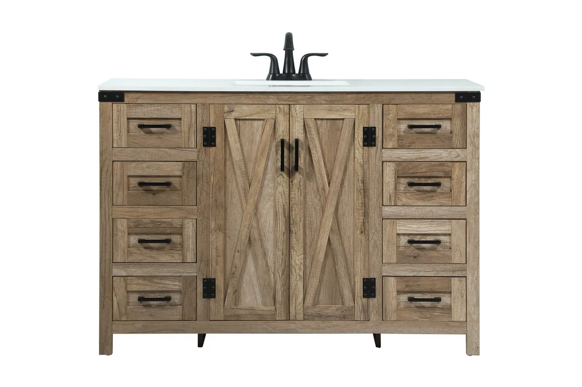 Grant Single Bathroom Vanity in natural oak