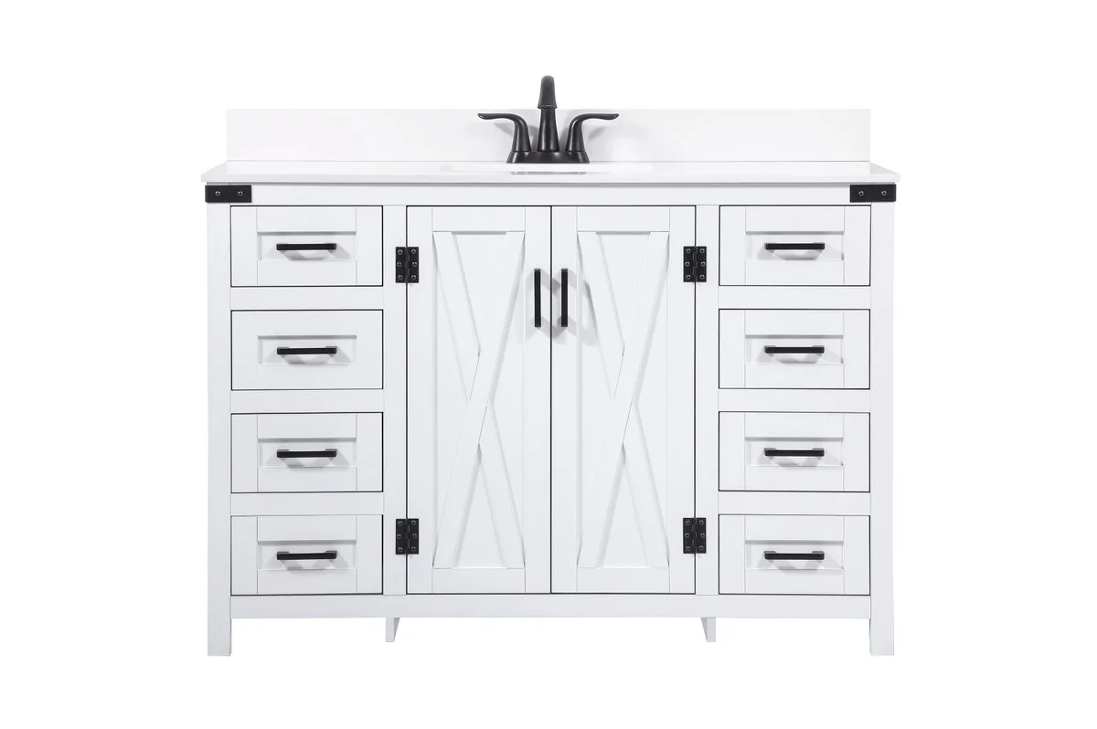 Grant Single Bathroom Vanity in white