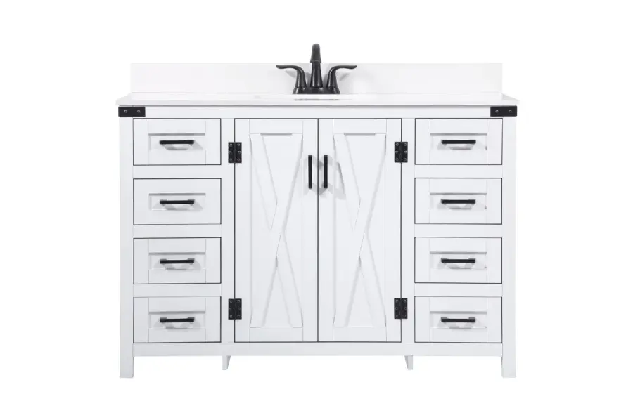 Grant 48" Single Bathroom Vanity in White