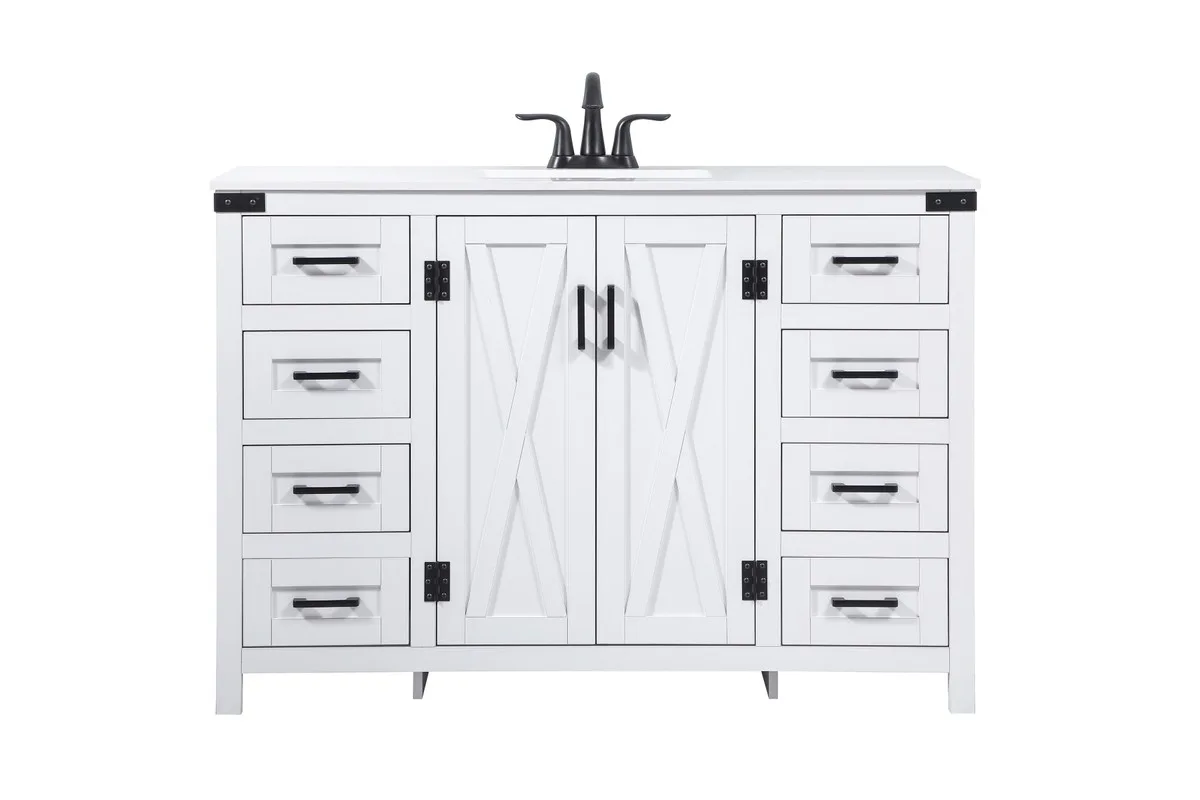 Grant 48" Single Bathroom Vanity in White