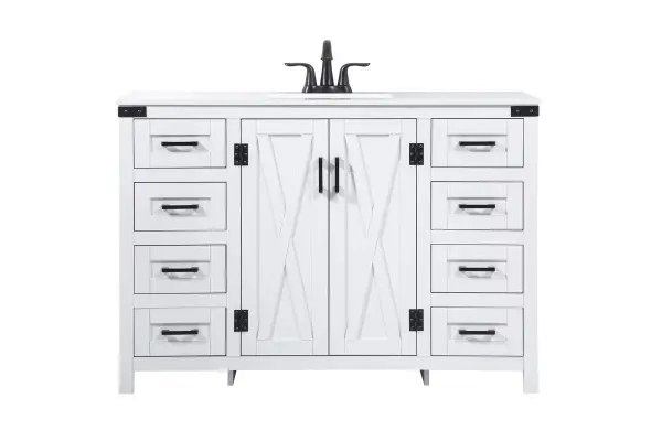 Grant 48" Single Bathroom Vanity in White
