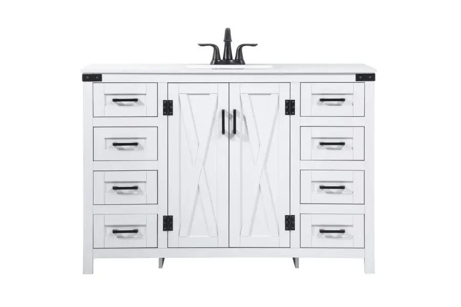 Grant 48" Single Bathroom Vanity in White