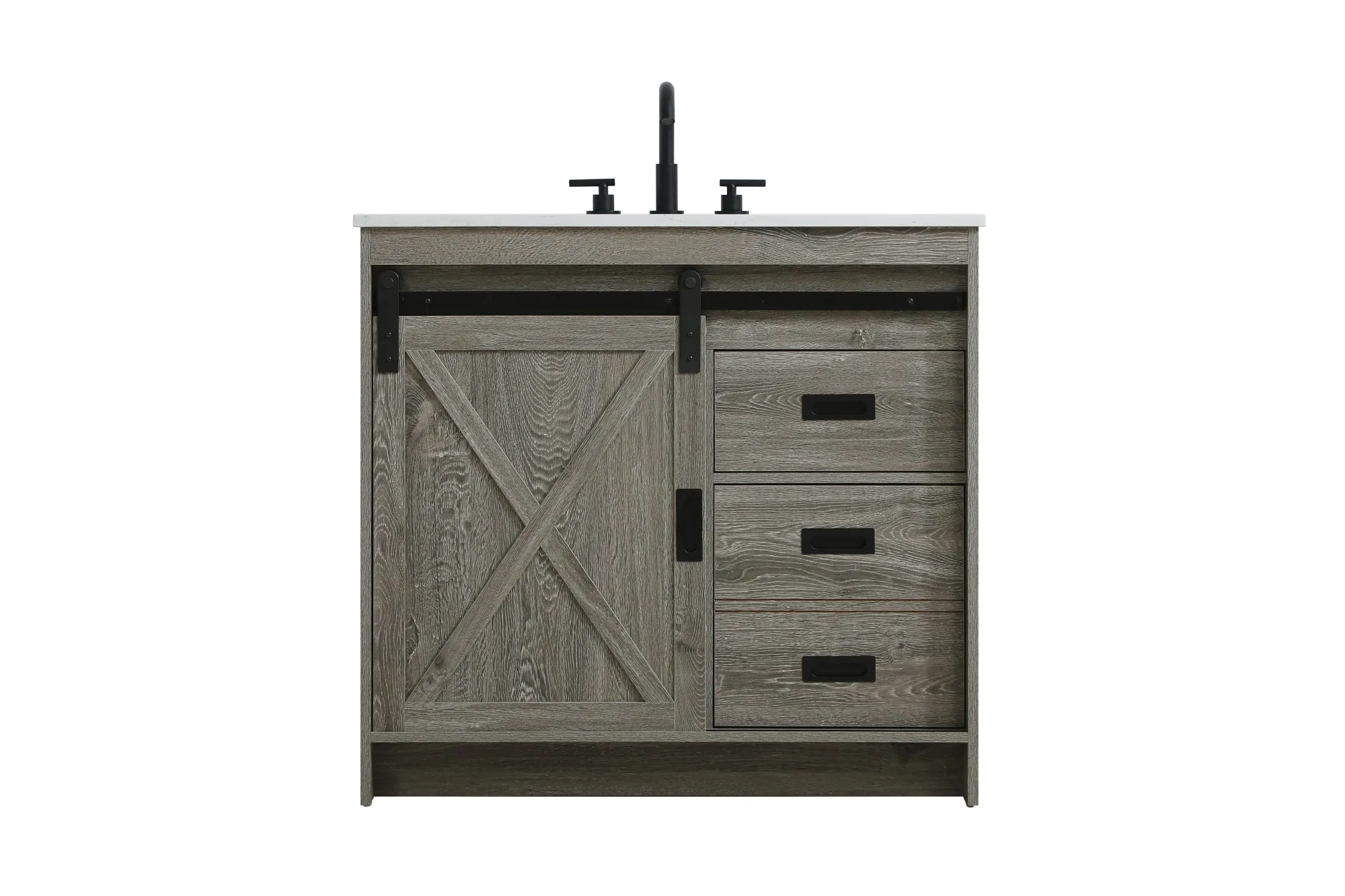 Austin 36" Bathroom Vanity in Rustic Grey