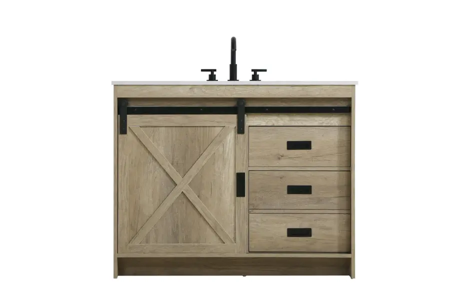 Austin 42" Bathroom Vanity in Natural Oak - Image 1