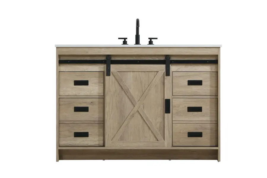 Austin 48" Bathroom Vanity in Natural Oak - Image 1