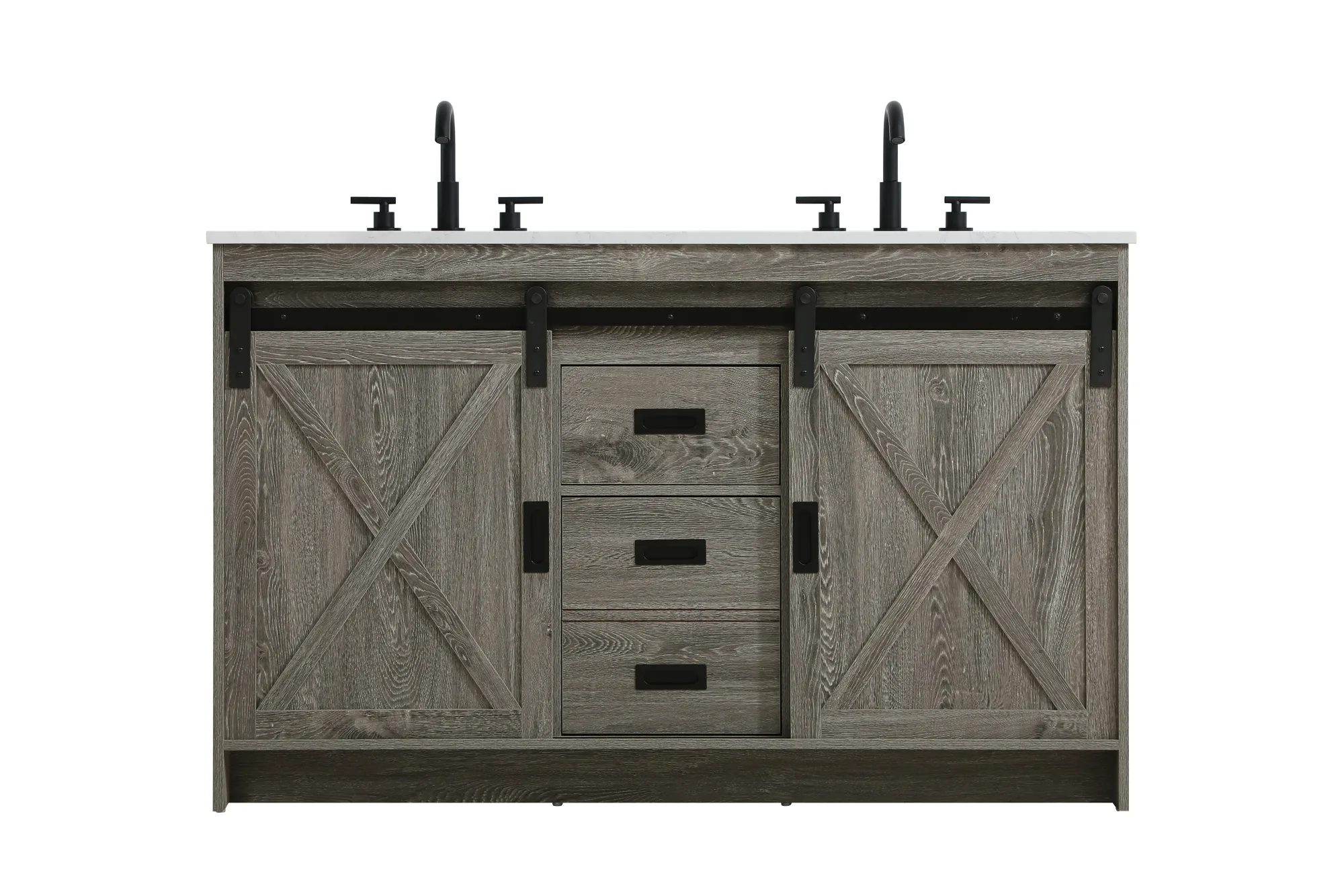 Austin 54" Bathroom Vanity in Rustic Grey