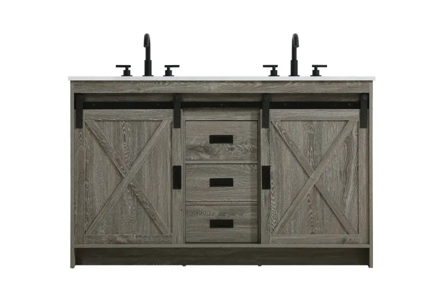 Austin 54" Bathroom Vanity in Rustic Grey - Image 1