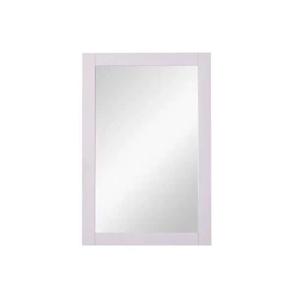 This rectangular contemporary mirror is bold in style with a frame that is finished in a clean smooth surface. Collection: Aqua Finish: white Width: 1.00" Height: 32.00" Length: 22.00" Weight: 13.00 lb Extension from Wall: 1.00" Material: Solid wood and MDF Country of Origin: China Manufacturer Warranty: 1 year limited Spec Sheet
