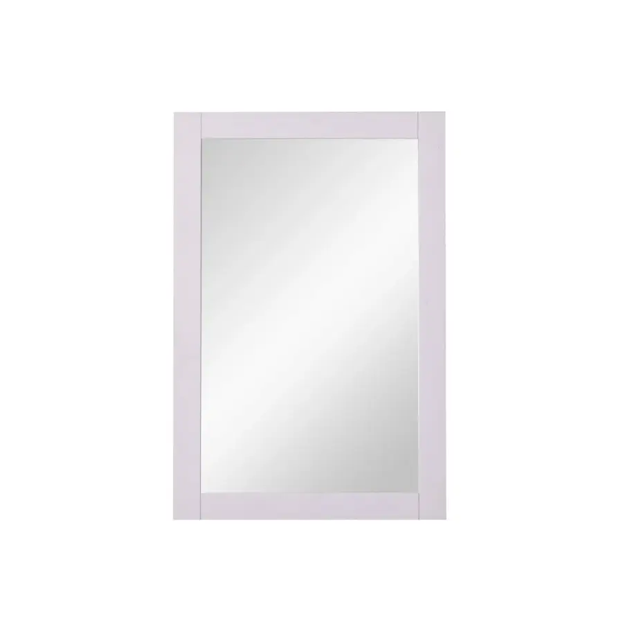 Aqua Rectangular Mirror in White