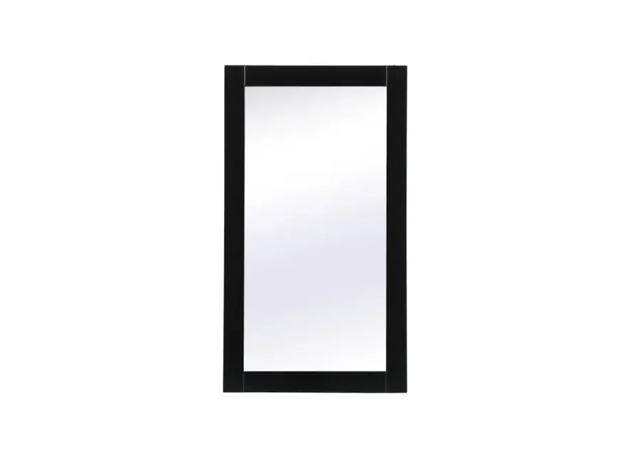 Aqua Rectangular Vanity Mirror in Black