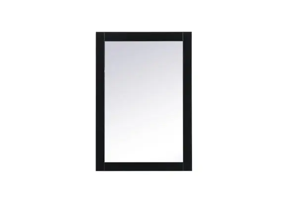 Equally functional and stylish, this rectangular mirror will complement your vanities and walls. Made from mdf, the narrow frame features a simple classic look. Ready to hang out of the box, hanging wall hardware is not provided. Back of the mirror has four brackets that can be hung in either horizontally or vertically. Collection: Cole Rooms: bathroom Finish: black Width: 1.00" Height: 32.00" Length: 22.00" Weight: 15.00 lb Extension from Wall: 0.10" Material: MDF Country of Origin: China Manufacturer Warranty: 1 year limited Spec Sheet