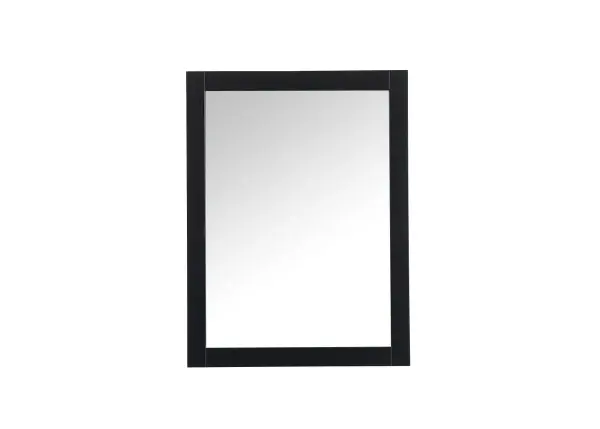 Equally functional and stylish, this rectangular mirror will complement your vanities and walls. Made from mdf, the narrow frame features a simple classic look. Ready to hang out of the box, hanging wall hardware is not provided. Back of the mirror has four brackets that can be hung in either horizontally or vertically. Collection: Aqua Rooms: bathroom Finish: black Width: 1.00" Height: 32.00" Length: 24.00" Weight: 15.00 lb Extension from Wall: 0.10" Material: MDF Country of Origin: China Manufacturer Warranty: 1 year limited Spec Sheet